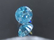 Large and wide affordable natural blue Zircon calibrated 12x10 millimeters, 6.2 carats but as wide as a 10 carats gemstone. . 