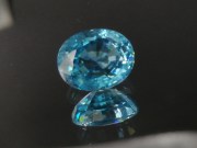 Large and wide affordable natural blue Zircon calibrated 12x10 millimeters, 6.2 carats but as wide as a 10 carats gemstone. . 