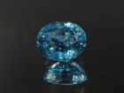 Large and wide affordable natural blue Zircon calibrated 12x10 millimeters, 6.2 carats but as wide as a 10 carats gemstone. . 