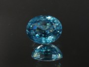 Large and wide affordable natural blue Zircon calibrated 12x10 millimeters, 6.2 carats but as wide as a 10 carats gemstone. . 