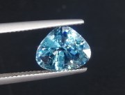 Outstanding C grade color precision cut perfectly clean and faceted sky blue zircon pear right below 7 carats as wide as a 10 carats gemstone