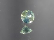 Multicolor Sapphire from South-East Asia, yellow and blue round brilliant/diamond cut