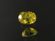 Affordable yellow natural sapphire over 1ct with cushion, slightly oval shape